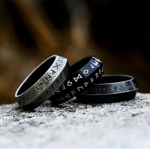 Stainless Steel Men and Women Rings Vintage Viking Rune Ring Jewelry Wholesale
