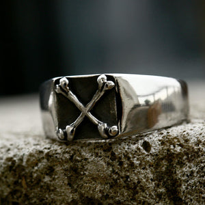 Vintage Stainless Steel Bone Viking Ring Men Jewelry Wholesale
