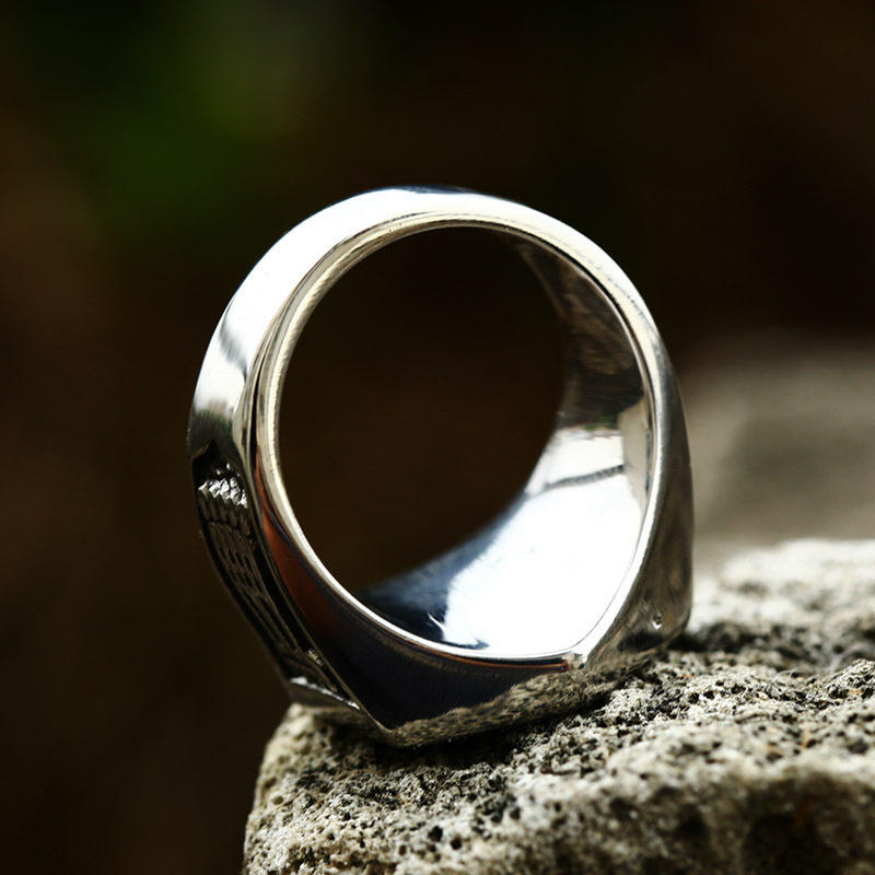 Men Stainless Steel Arrow Viking Ring High Polish Vintage Jewelry