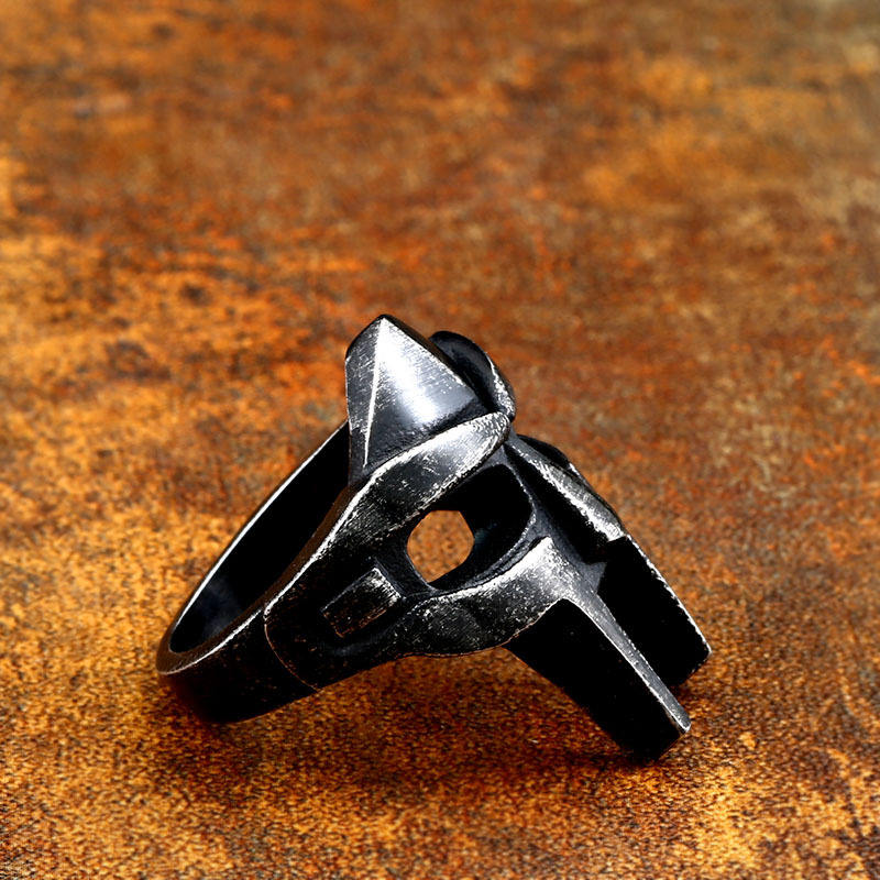 Personality Mask Stainless Steel Ring Jewelry Men Vintage Punk Ring Wholesale
