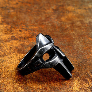 Personality Mask Stainless Steel Ring Jewelry Men Vintage Punk Ring Wholesale