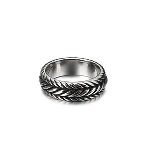 Men Stainless Steel Jewelry Punk Twist Chain Ring Wholesale