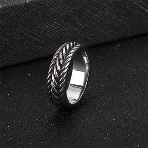 Men Stainless Steel Jewelry Punk Twist Chain Ring Wholesale