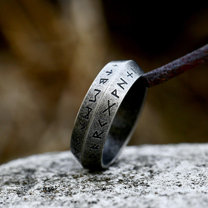 Stainless Steel Men and Women Rings Vintage Viking Rune Ring Jewelry Wholesale
