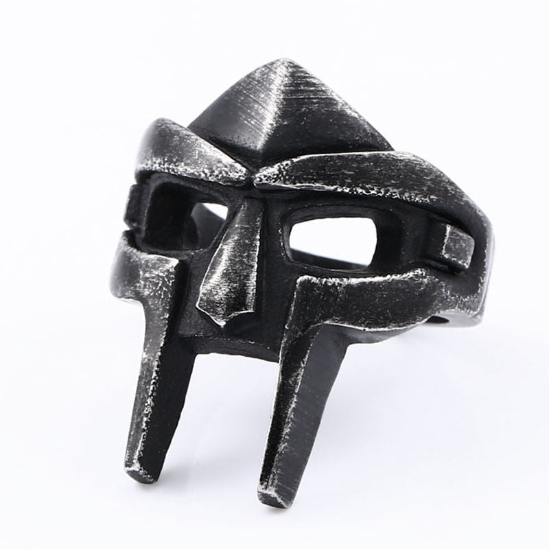 Personality Mask Stainless Steel Ring Jewelry Men Vintage Punk Ring Wholesale