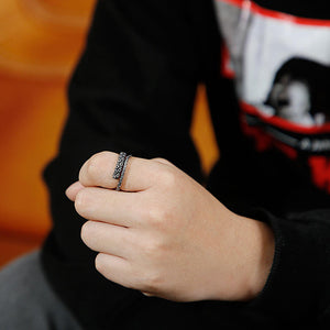 Punk Gothic Octopus Whiskers Men Stainless Steel Ring