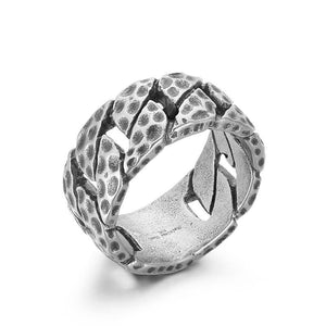 Stainless Steel Men Ring Vintage Creative Car Tire Shape Ring Jewelry
